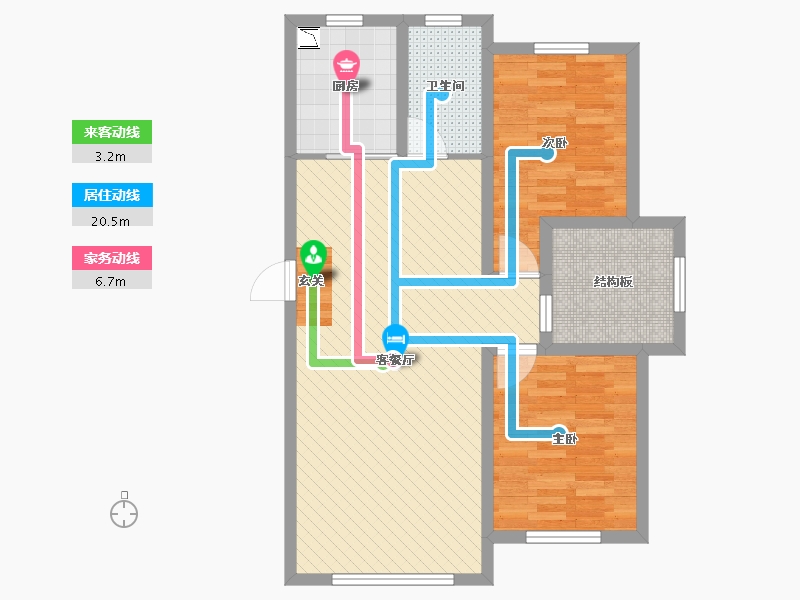 辽宁省-沈阳市-亿居地中海-75.81-户型库-动静线