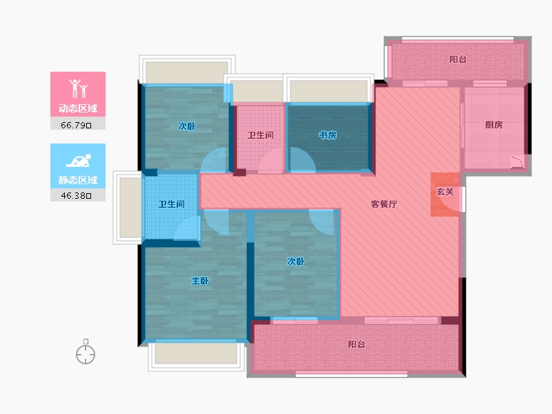 广东省-惠州市-江湾一品-99.05-户型库-动静分区