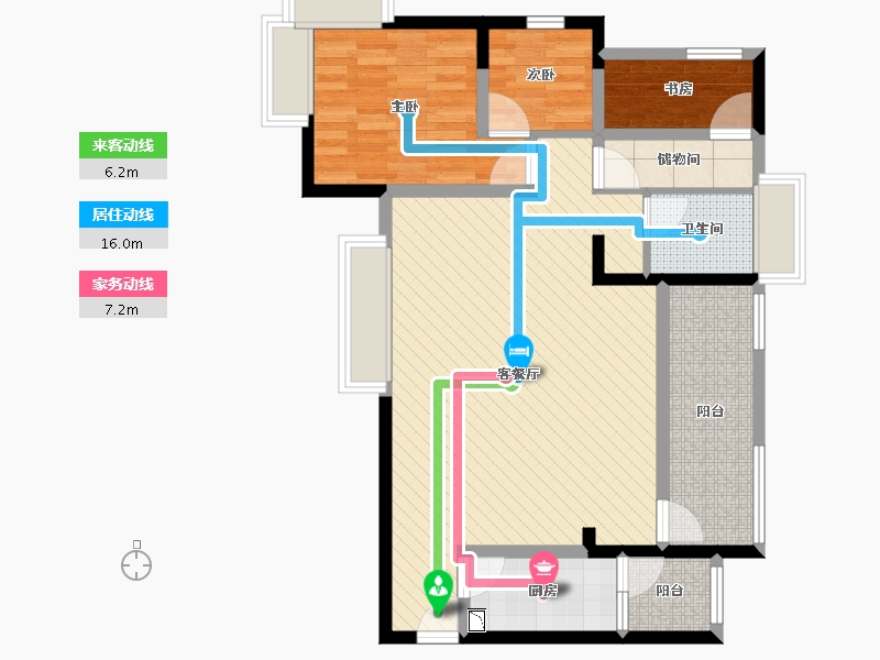 四川省-成都市-都江堰瑞景誉都-85.82-户型库-动静线