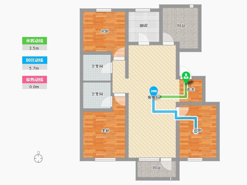 河北省-廊坊市-大运河孔雀城.温莎郡-98.87-户型库-动静线