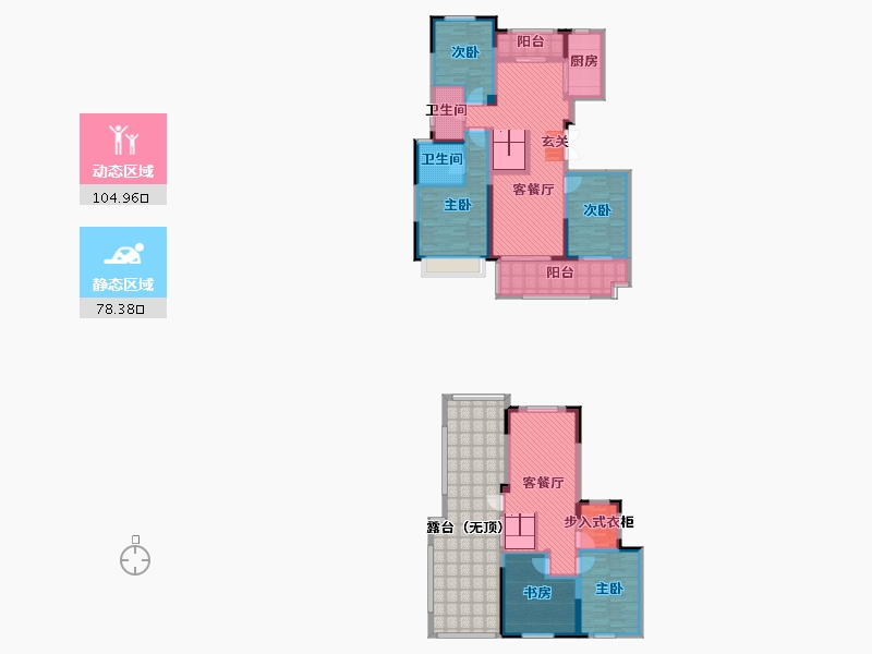 四川省-凉山彝族自治州-蘭台府-197.45-户型库-动静分区