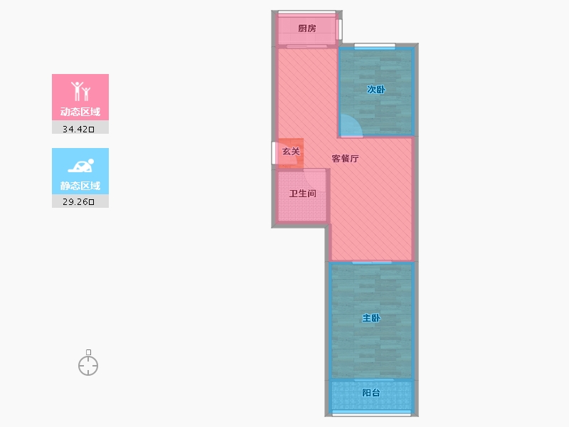 天津-天津市-东海花园-56.59-户型库-动静分区