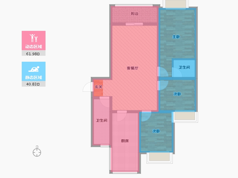 陕西省-安康市-御公馆-89.54-户型库-动静分区