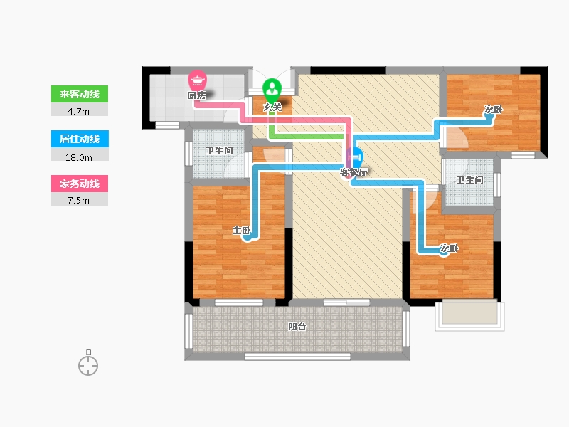 湖北省-宜昌市-英郡年华二期-84.01-户型库-动静线