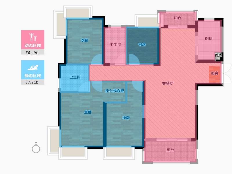 江西省-南昌市-紫金城-108.96-户型库-动静分区