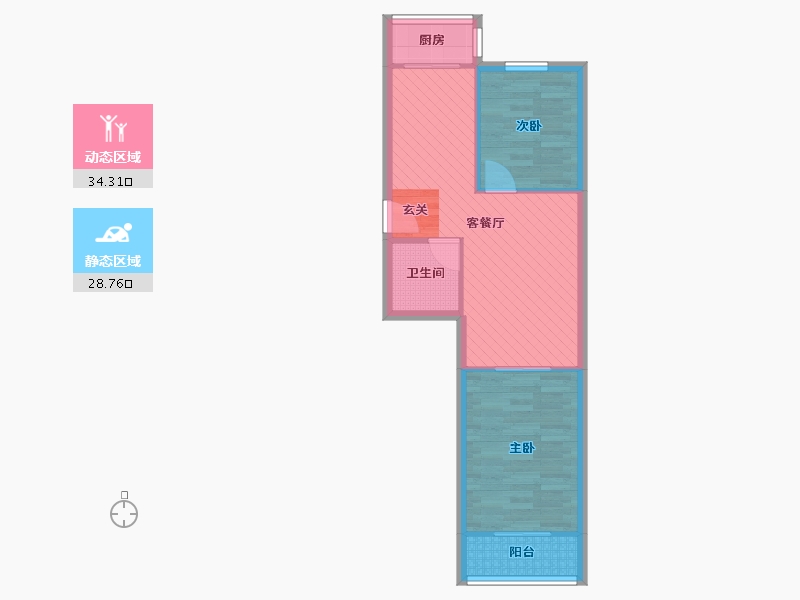 天津-天津市-东海花园-56.02-户型库-动静分区