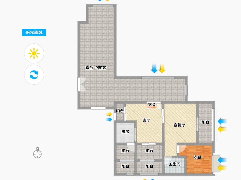 四川省-巴中市-中交王府景-125.98-户型库-采光通风