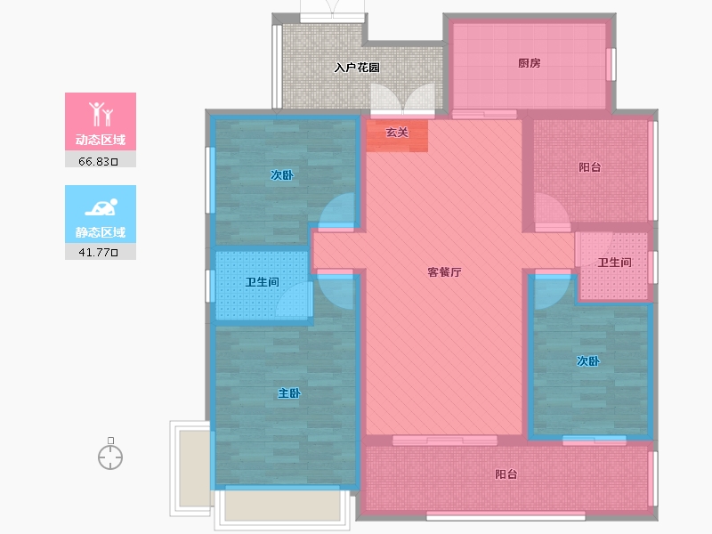 湖南省-株洲市-天玺湾-101.53-户型库-动静分区