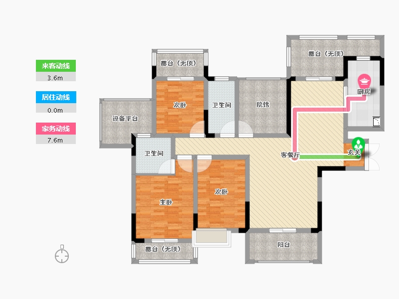 贵州省-毕节市-燕山壹号-125.69-户型库-动静线