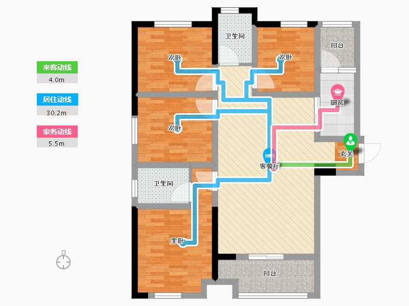 湖南省-长沙市-星语林南壹号-91.12-户型库-动静线