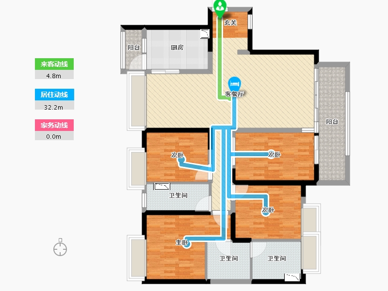 广东省-佛山市-保利东景花园-119.58-户型库-动静线