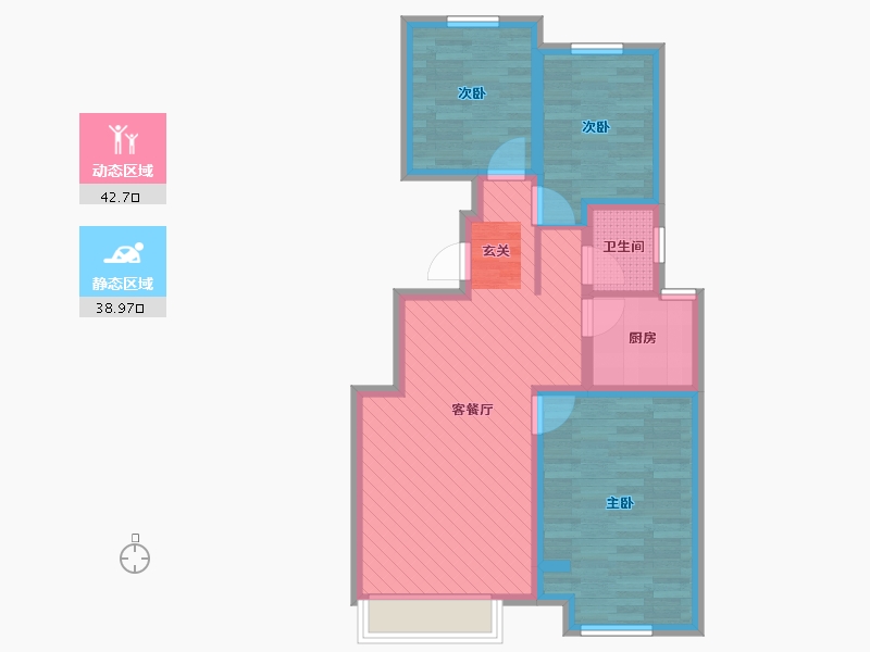 河北省-邢台市-皓顺壹号院-71.18-户型库-动静分区