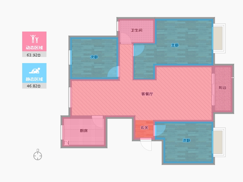 山东省-东营市-众成金湖新城-97.39-户型库-动静分区