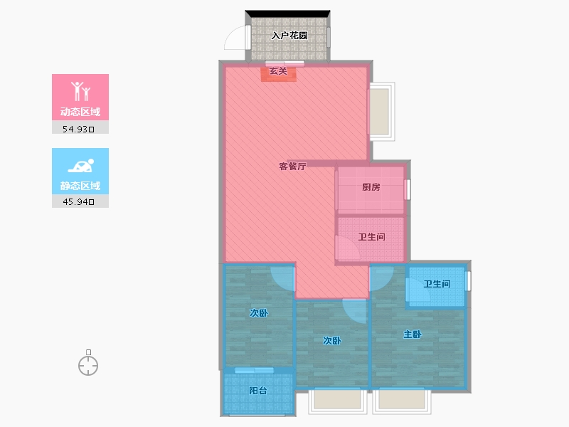 广东省-揭阳市-港墘农民公寓-96.00-户型库-动静分区