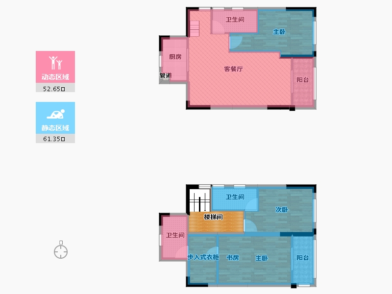 贵州省-贵阳市-贵阳俊发城-108.39-户型库-动静分区