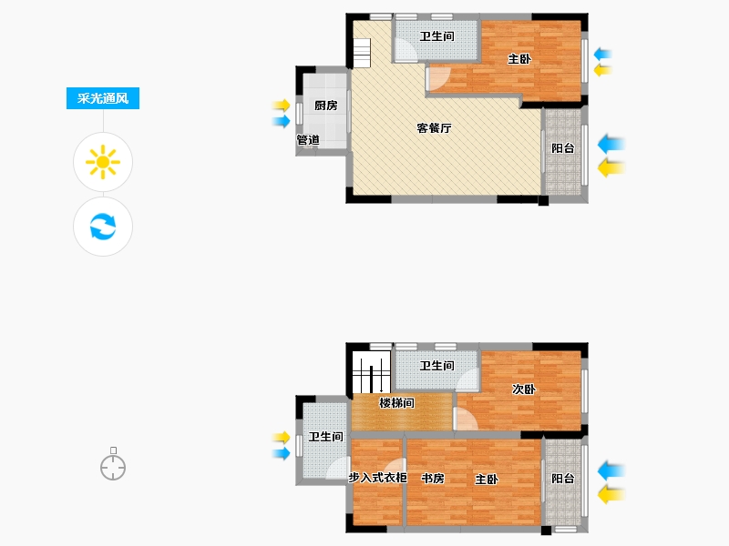 贵州省-贵阳市-贵阳俊发城-108.39-户型库-采光通风