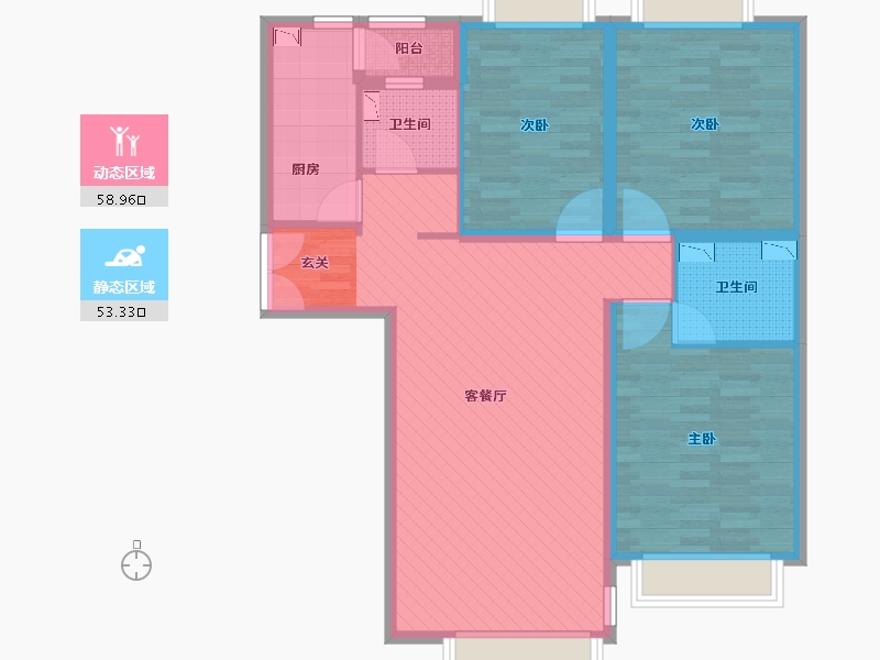 上海-上海市-中远两湾城二期-100.00-户型库-动静分区