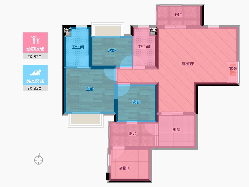 广东省-深圳市-佳兆业城市广场-78.68-户型库-动静分区