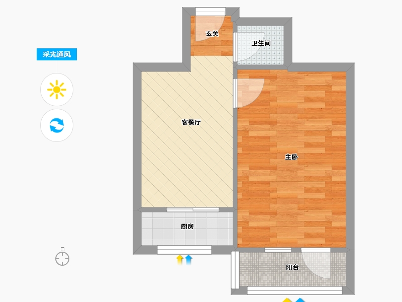 北京-北京市-南顶村-37.00-户型库-采光通风