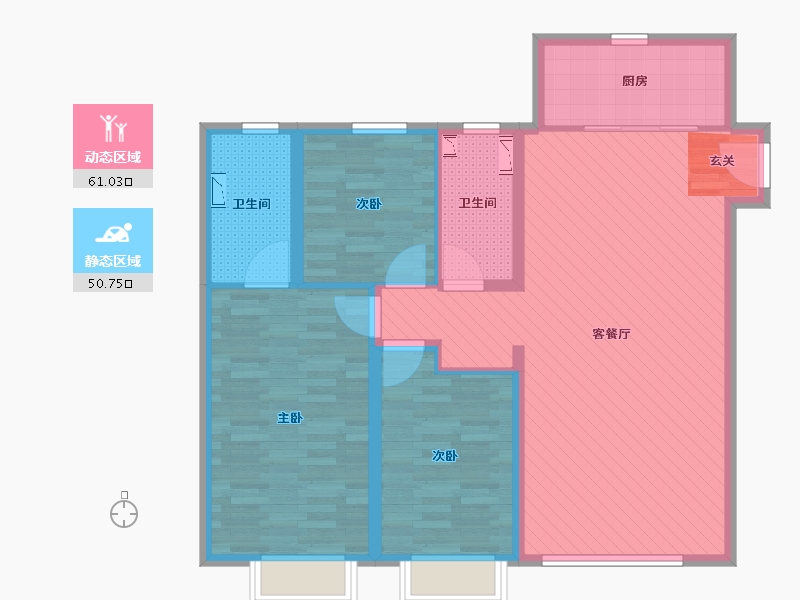 新疆维吾尔自治区-乌鲁木齐市-世界冠郡-100.00-户型库-动静分区