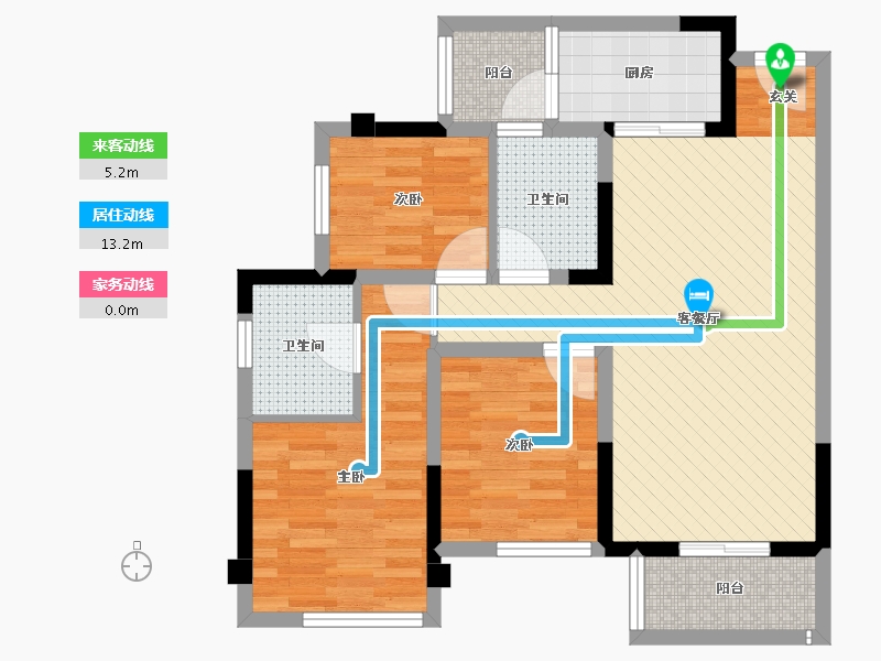 四川省-成都市-郫县中航城-73.11-户型库-动静线