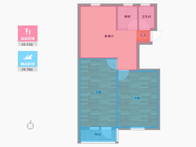 上海-上海市-章家巷小区-55.99-户型库-动静分区