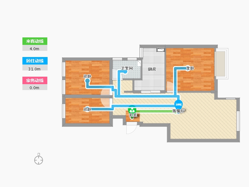 浙江省-嘉兴市-绿地美郡-70.71-户型库-动静线