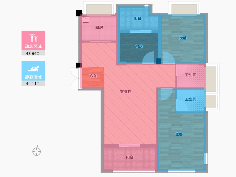 福建省-福州市-19区2101-81.60-户型库-动静分区