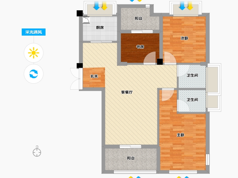 福建省-福州市-19区2101-81.60-户型库-采光通风