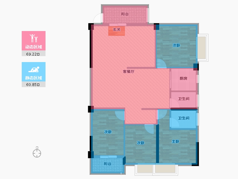 广东省-揭阳市-港墘公寓-116.54-户型库-动静分区