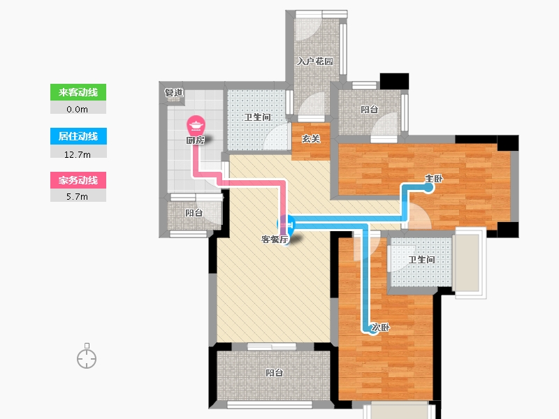 四川省-德阳市-保利-76.06-户型库-动静线