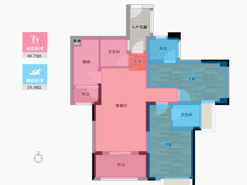 四川省-德阳市-保利-76.06-户型库-动静分区