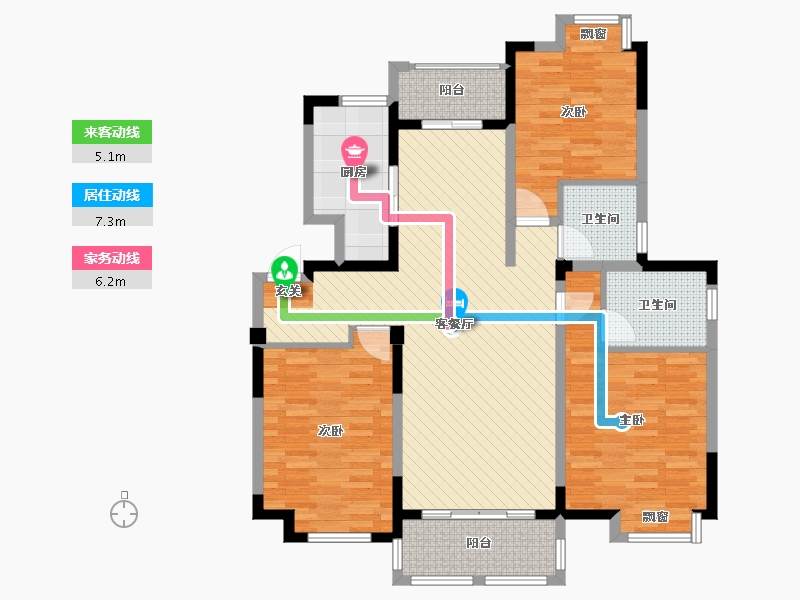 安徽省-滁州市-徽盐曲阳新天地-113.25-户型库-动静线