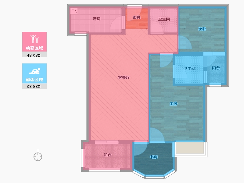 福建省-南平市-建发悦城-76.53-户型库-动静分区