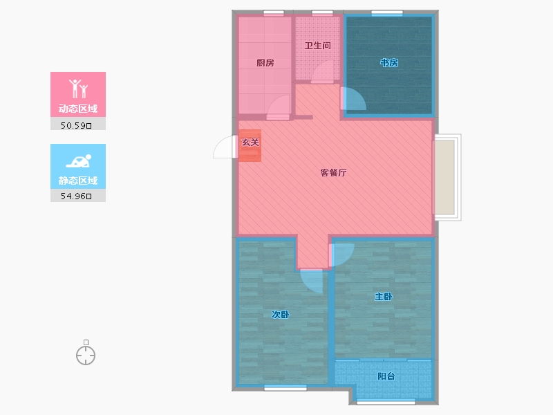 山东省-聊城市-华建1街区-94.00-户型库-动静分区