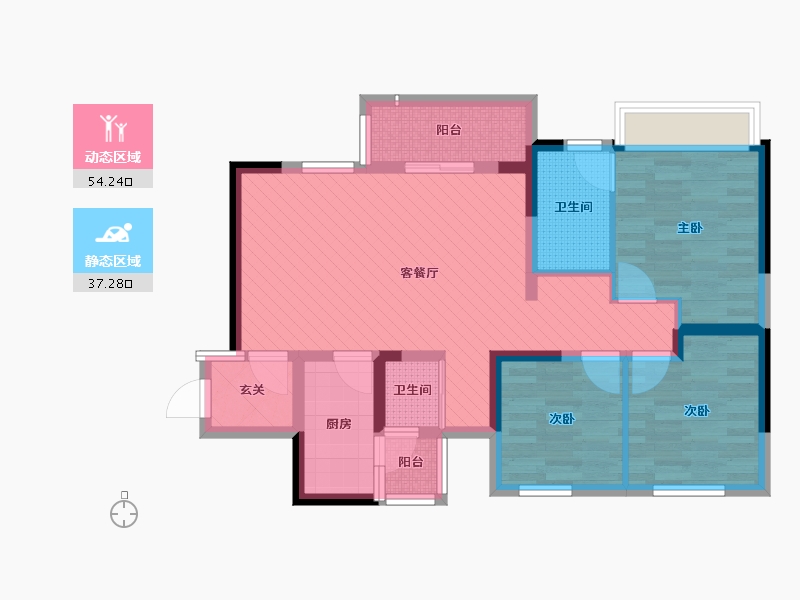 四川省-成都市-时代校园广场-78.81-户型库-动静分区