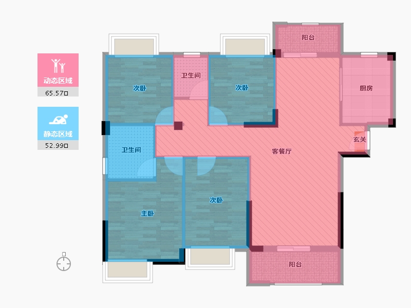 湖南省-永州市-公园大地-106.07-户型库-动静分区