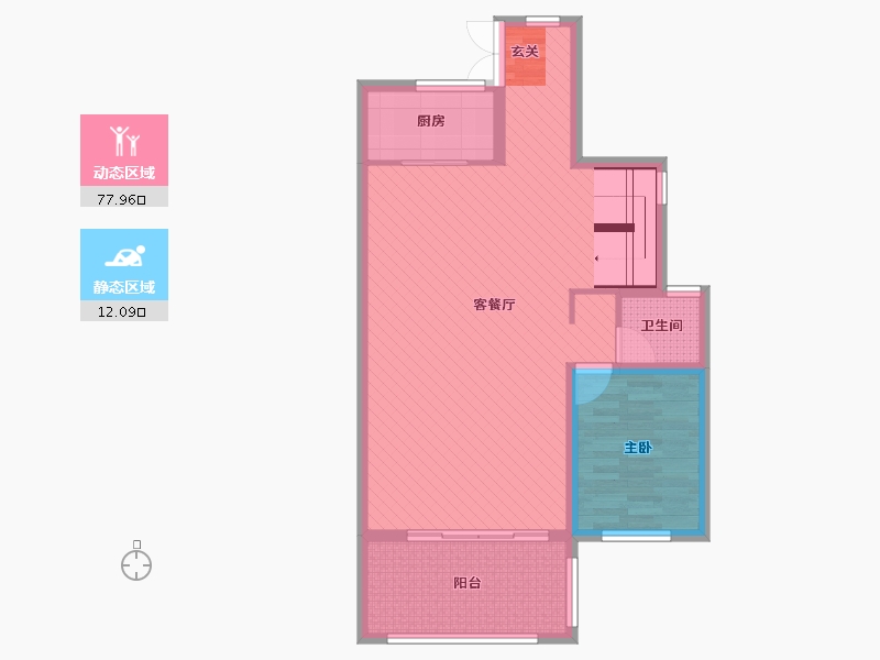 四川省-成都市-花样年香门第-80.60-户型库-动静分区