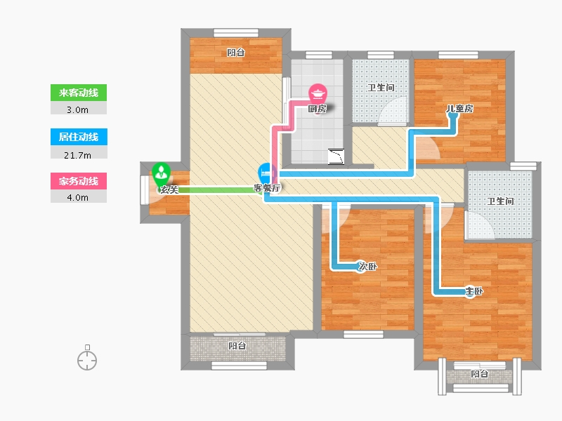 河北省-保定市-理想尔湾-82.54-户型库-动静线