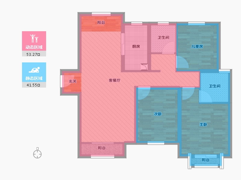 河北省-保定市-理想尔湾-82.54-户型库-动静分区