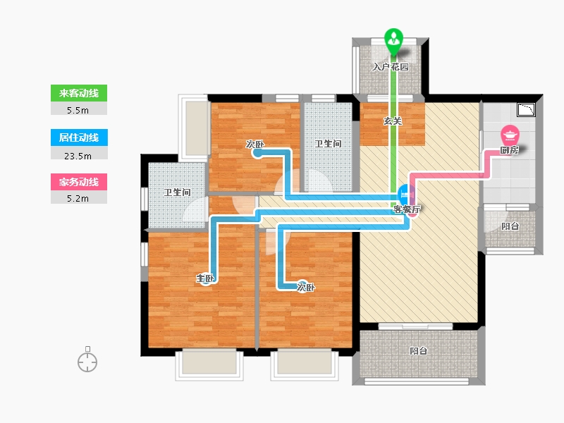 海南省-海口市-市政协宿舍-97.95-户型库-动静线