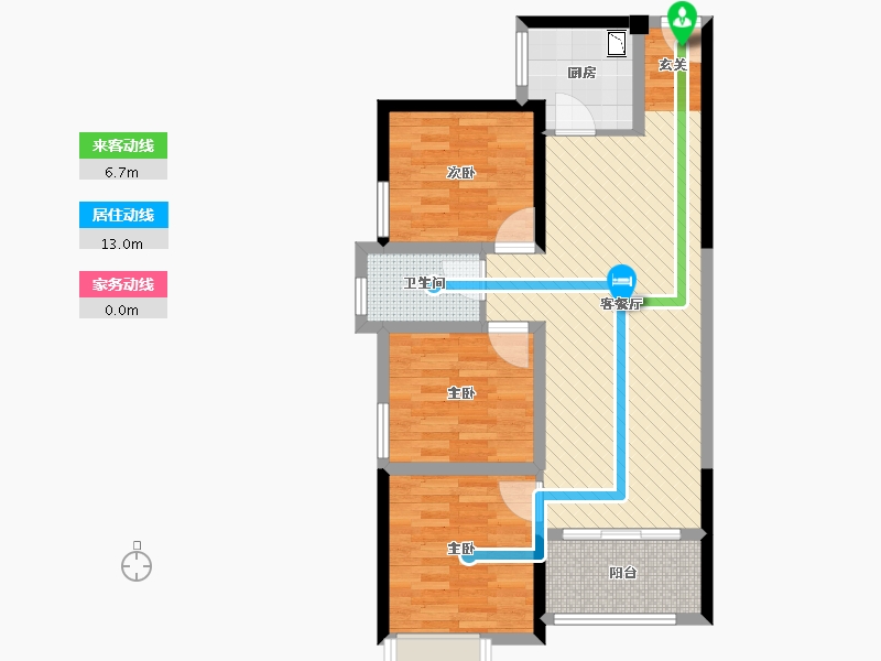 福建省-泉州市-龙湖紫晋城-73.98-户型库-动静线