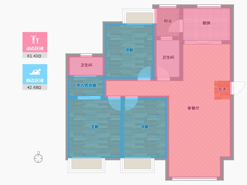 陕西省-宝鸡市-如园城市运动公园-90.20-户型库-动静分区