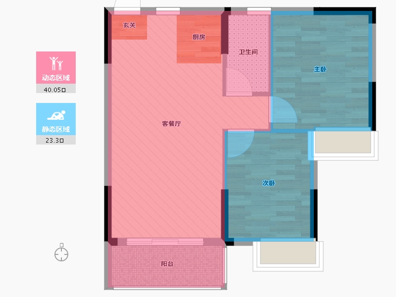 广西壮族自治区-柳州市-天悦华府-56.62-户型库-动静分区