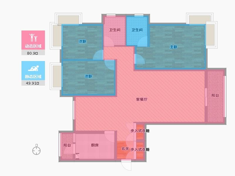 广东省-深圳市-益田村-115.01-户型库-动静分区