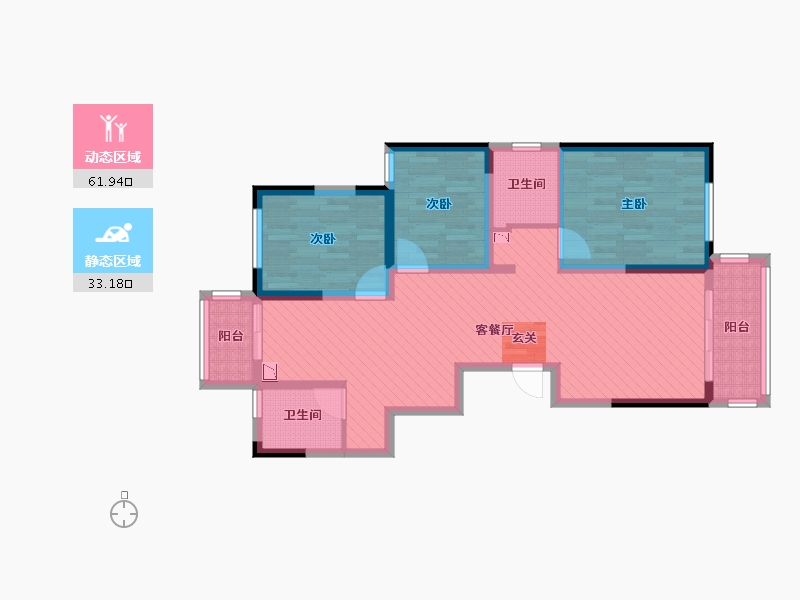 江苏省-徐州市-群冠名苑-82.46-户型库-动静分区