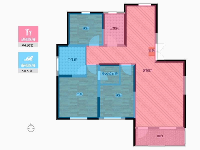 辽宁省-大连市-大连港天下粮仓-101.60-户型库-动静分区