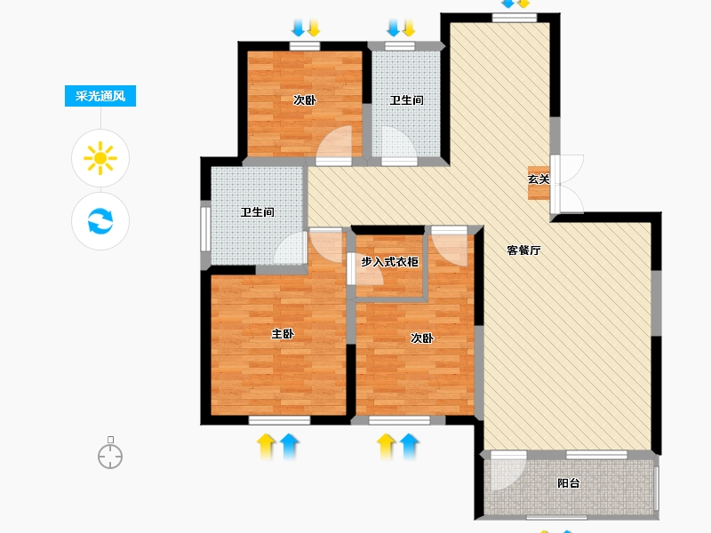 辽宁省-大连市-大连港天下粮仓-101.60-户型库-采光通风