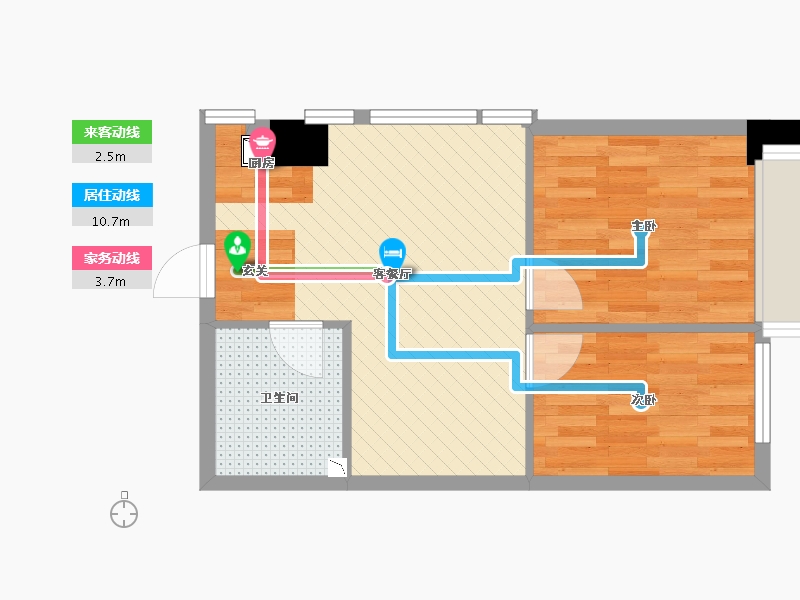 浙江省-湖州市-水岸公馆-46.59-户型库-动静线