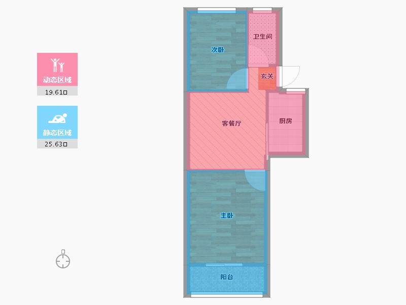 上海-上海市-政立路580弄48号-39.40-户型库-动静分区